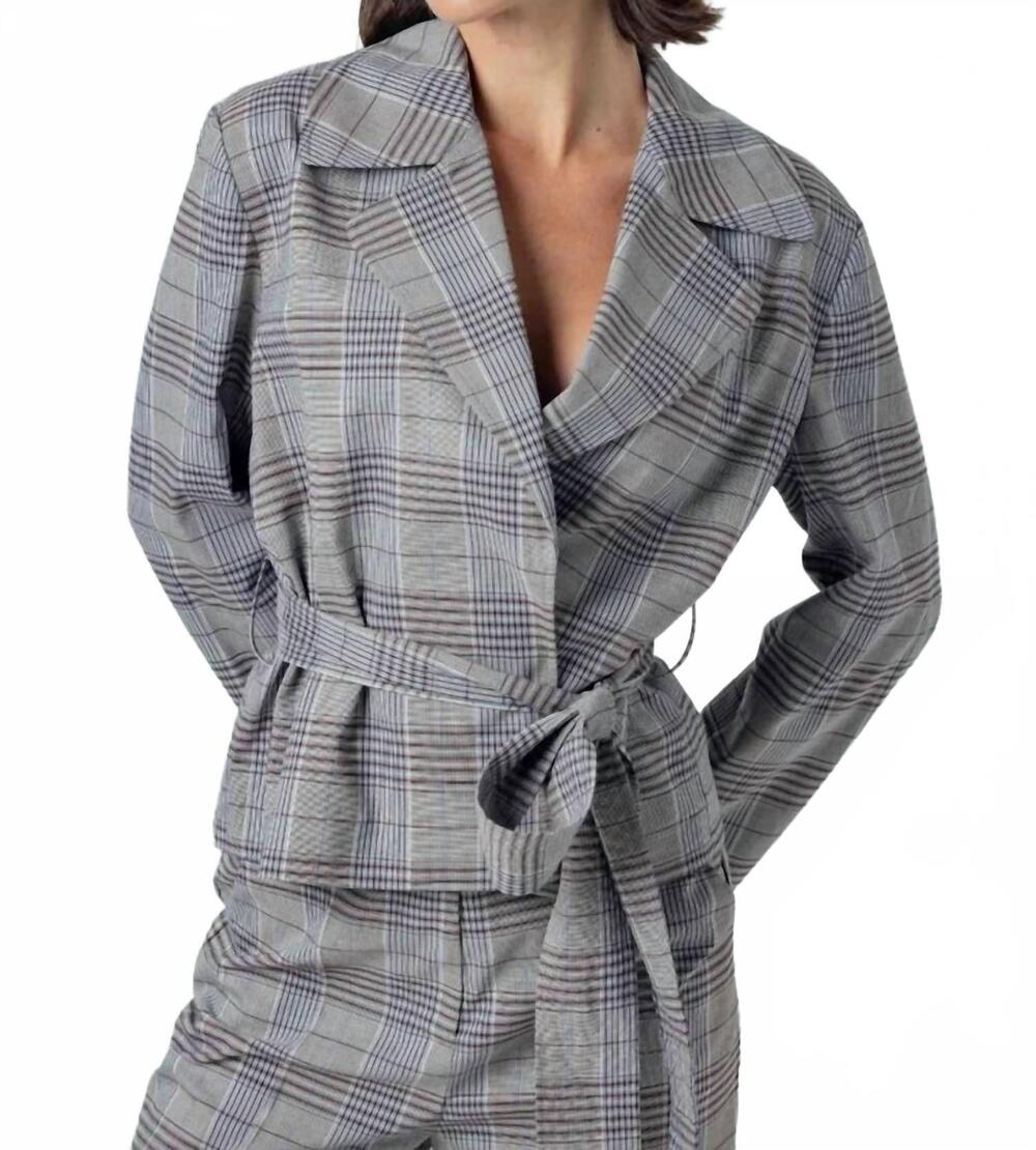 NEW SUNDAYS harlan plaid jacket in grey